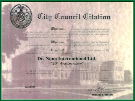 Dr. Nona certyfikaty
